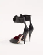 Valentino Drip Rose Kidskin Sandal With Crystals 105Mm - Image 4